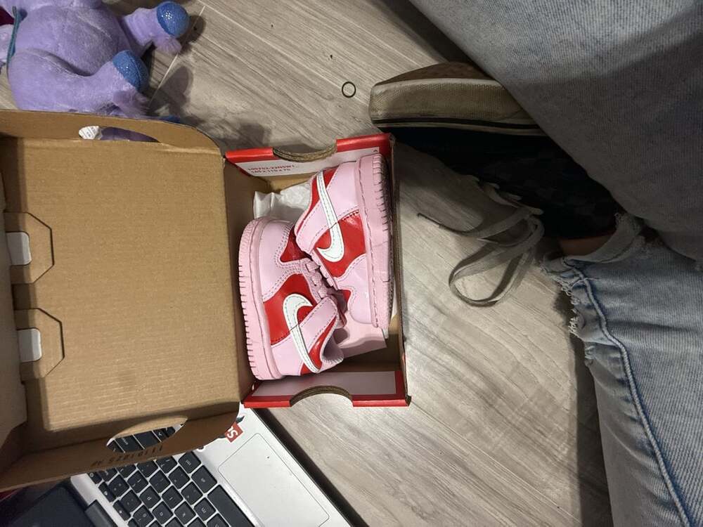 Nike Dunk Low Valentine's Day Toddler Shoes Pink Foam Red White 3c